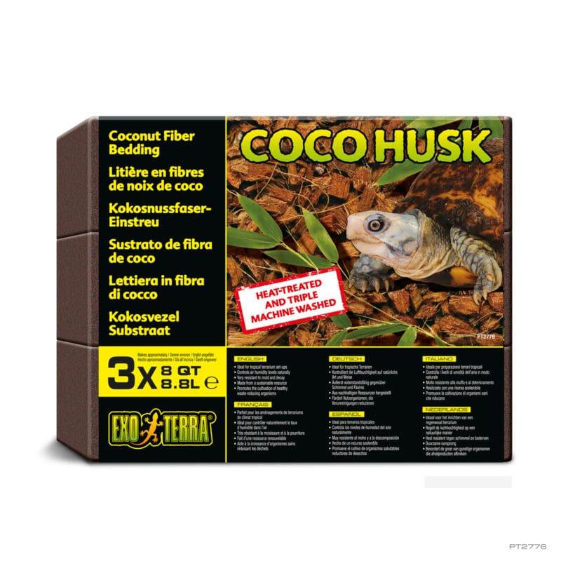 Exo Terra Coco Husk Compressed Brick 8 qt 3 pack