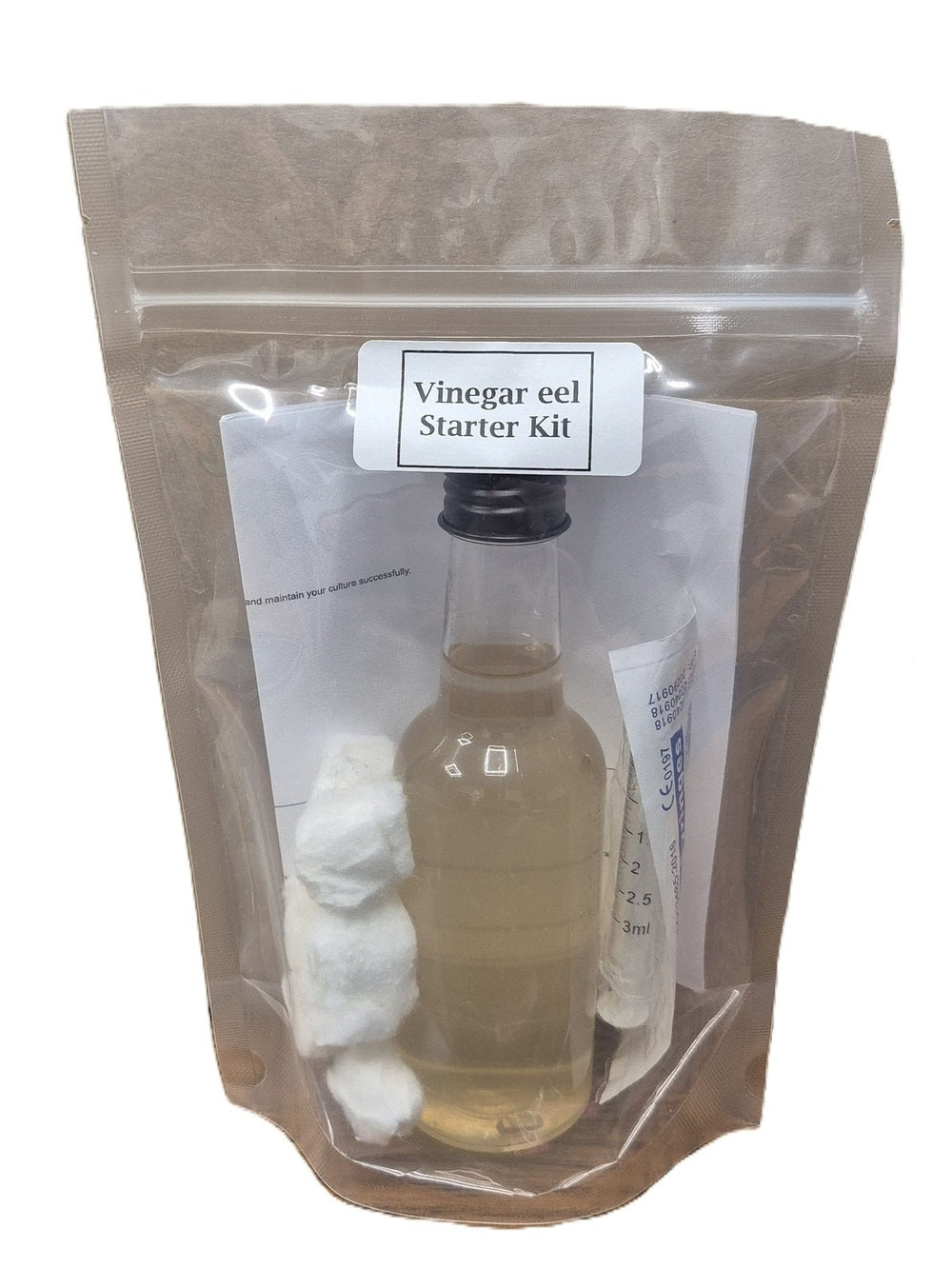 Live Vinegar Eels Culture Kit Freshwater Food Source