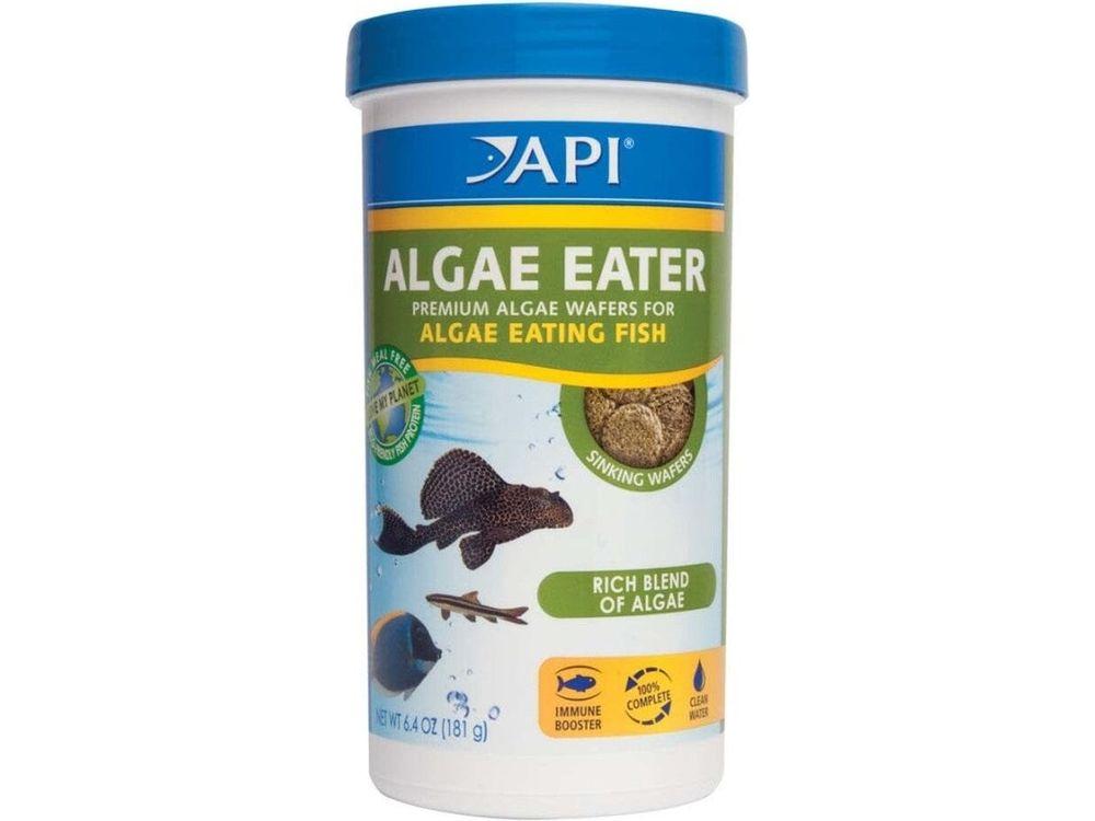 API Algae Eater Premium Sinking Wafer Fish Food, 6.4 oz Aquarium API