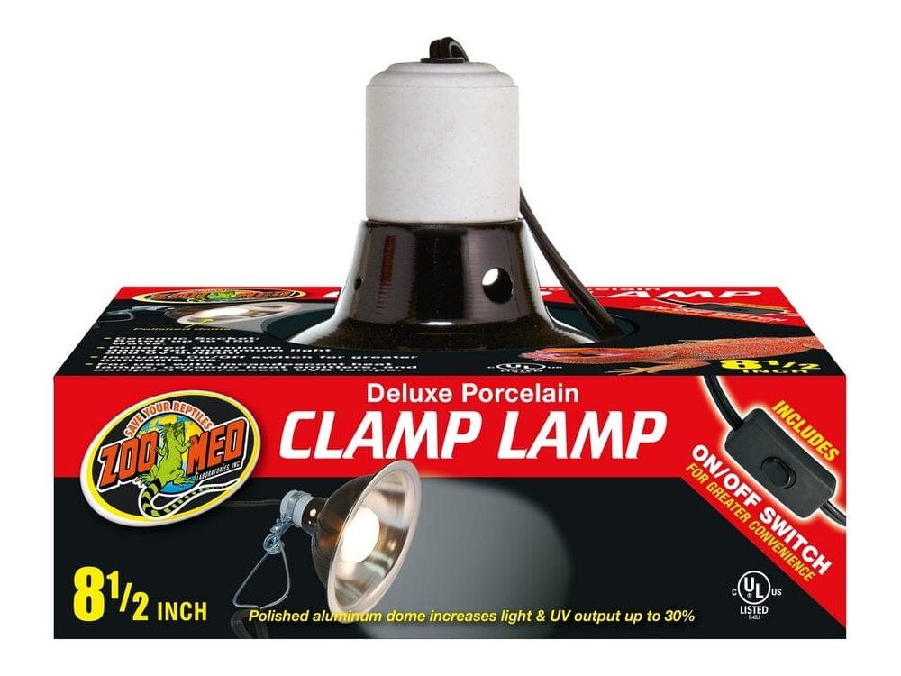 Zoo Med Deluxe Porcelain Clamp Lamp, 8.5" Zoo Med
