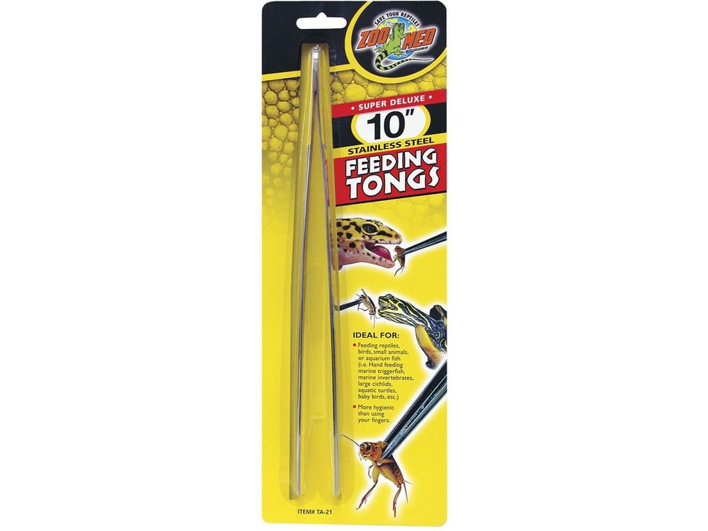 Zoo Med Super Deluxe 10â?³ Stainless Steel Feeding Tongs Zoo Med