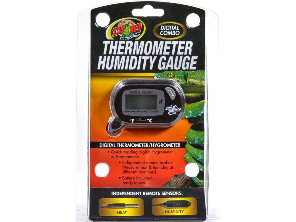 Zoo Med Digital Combo Thermometer Humidity Gauge Zoo Med