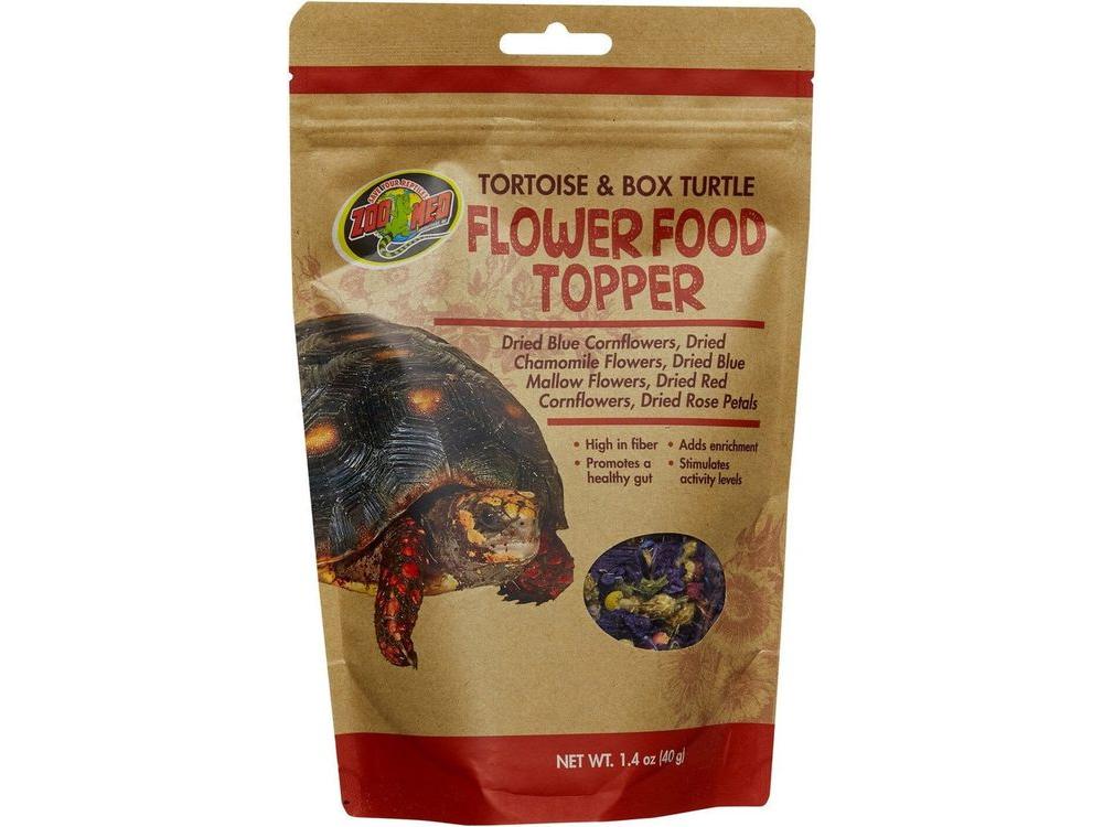 Zoo Med Tortoise & Box Turtle Flower Food Topper, 1.4oz Zoo Med