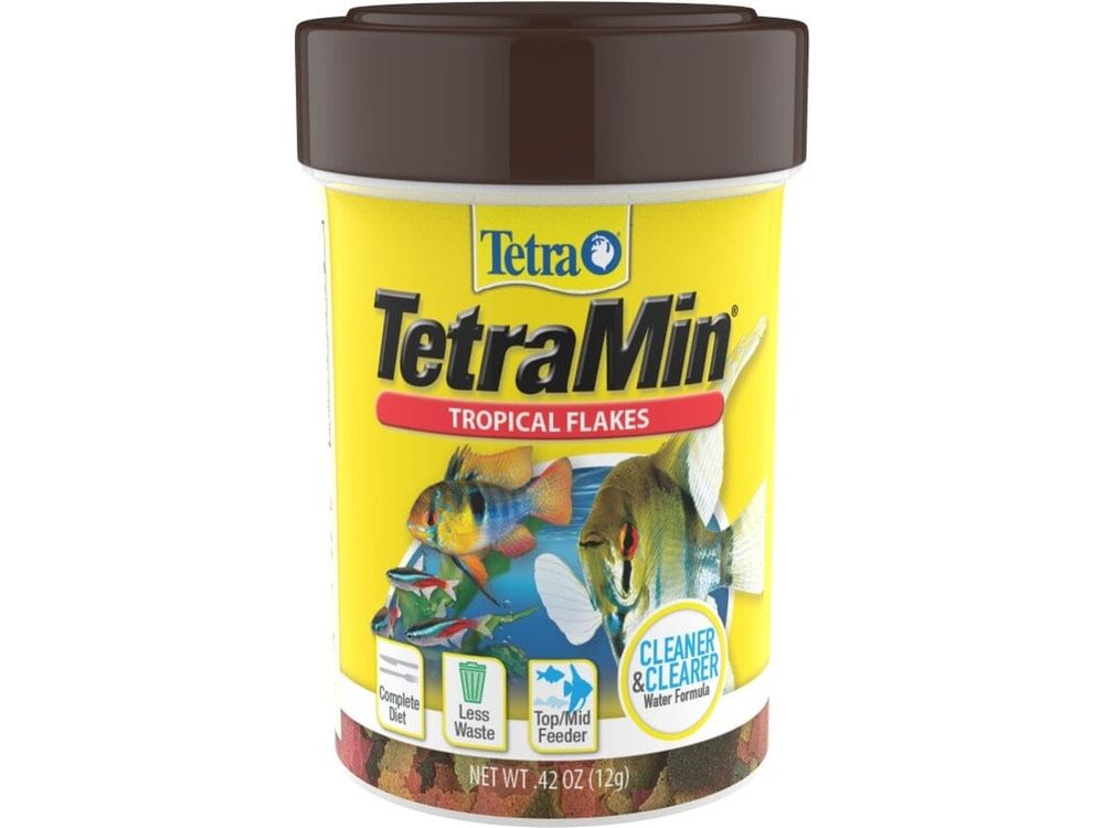 Tetra TetraMin Clean & Clearer Tropical Flakes Fish Food 1ea/0.42 oz Aquatic Diet Tetra