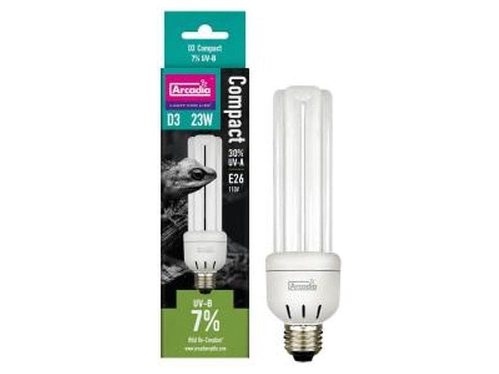 Arcadia D3 7% UVB Compact Bulb - 23W Arcadia