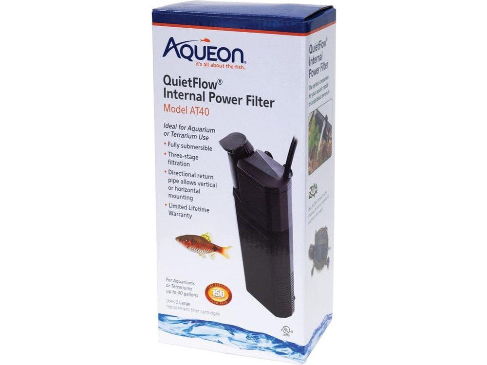 Aqueon QuietFlow Internal Power Filter AT40, 40 gal Filter & Accessories Aqueon