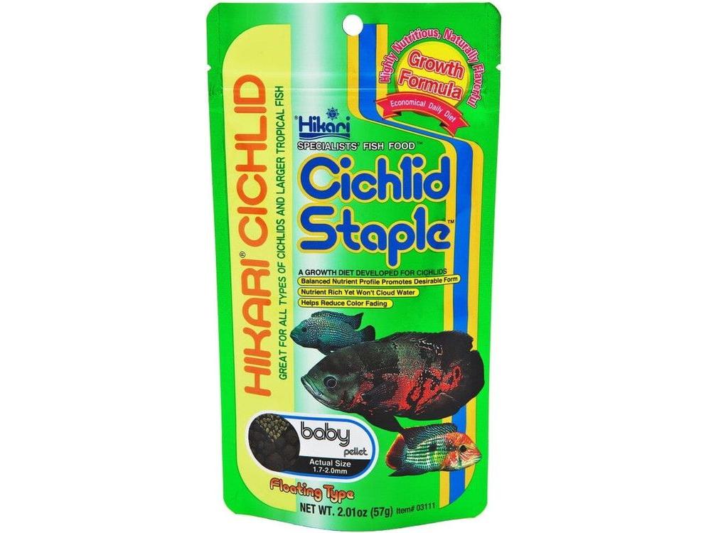 Hikari Cichlid Staple Baby Pellets Fish Food 2 oz Aquatic Diet Hikari