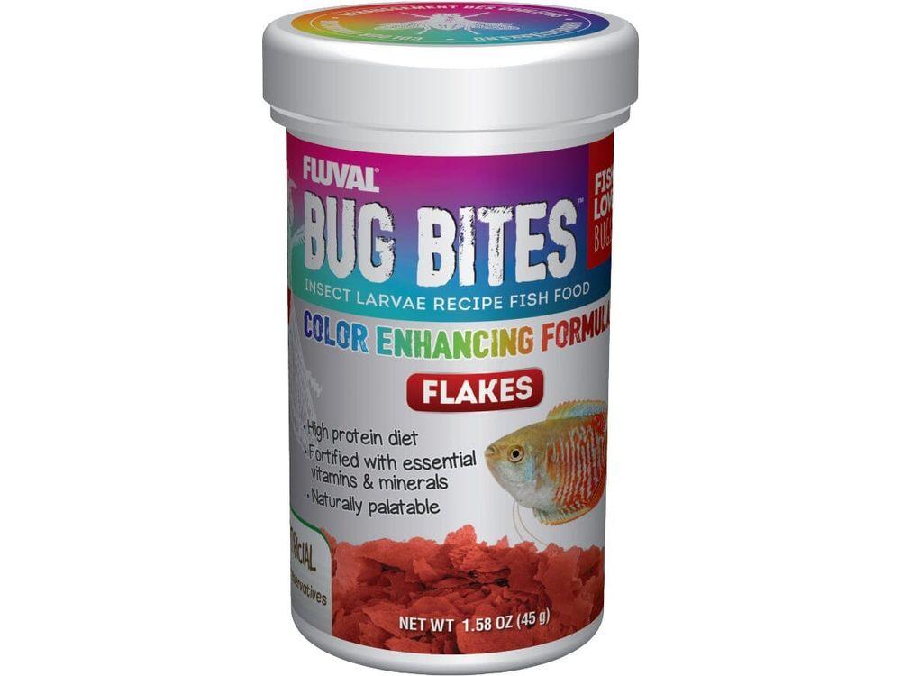 Fluval BugBites Color Enhancing Flakes 1.58oz Fish Supplies Fluval