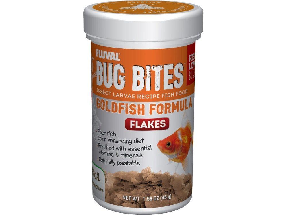 Fluval Bug Bites Goldfish Flakes 1.58oz Fish Supplies Fluval