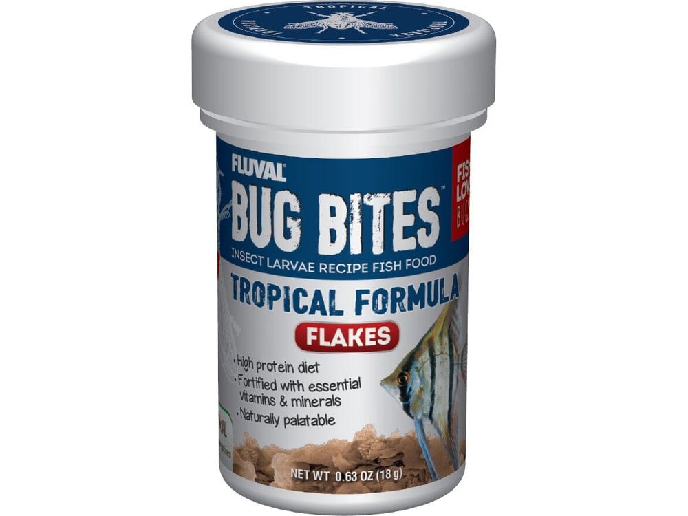 Fluval Bug Bites Tropical Flakes 0.63oz Fish Supplies Fluval