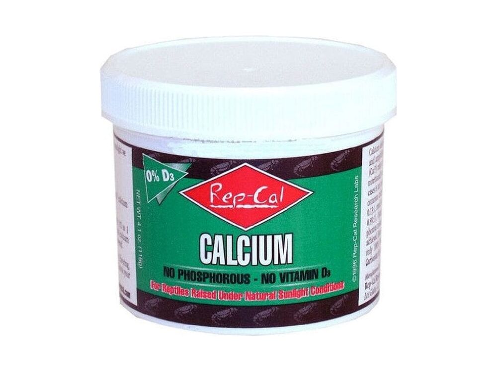 Rep-Cal Calcium Without Vitamin D3, 3.3oz Rep-Cal