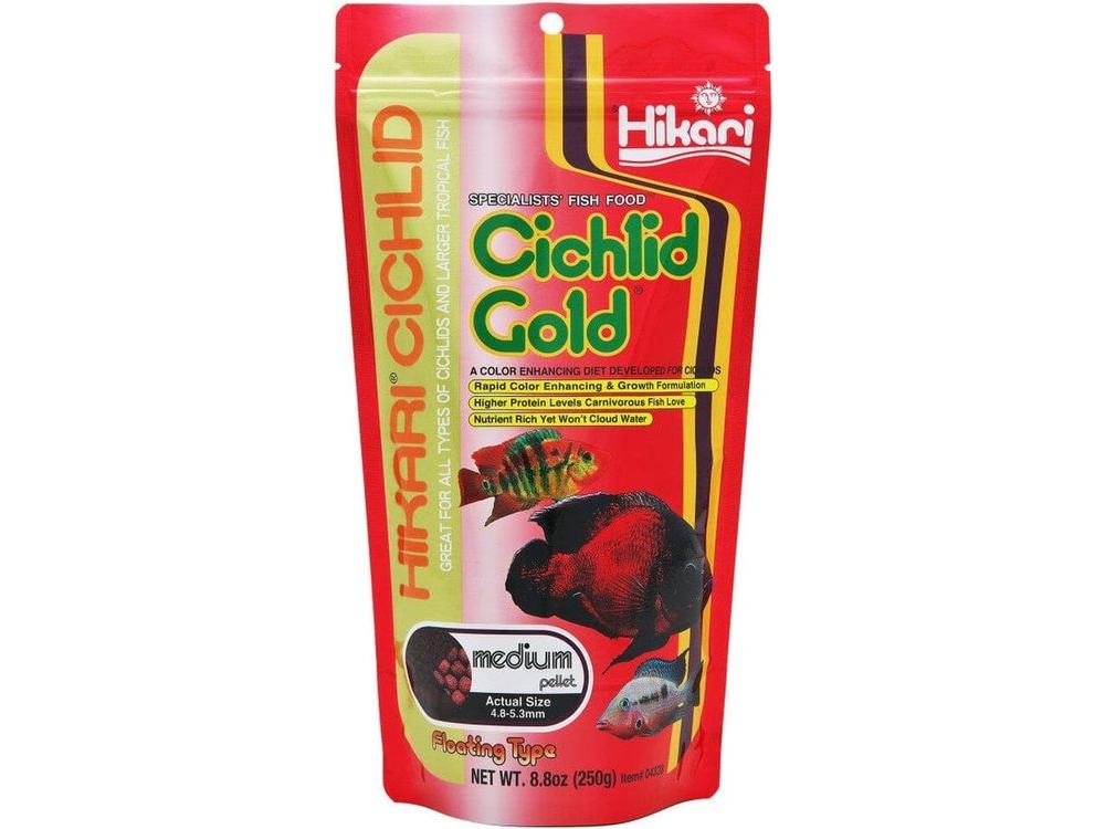 Hikari Cichlid Gold Medium Pellets Fish Food 8.8oz Hikari