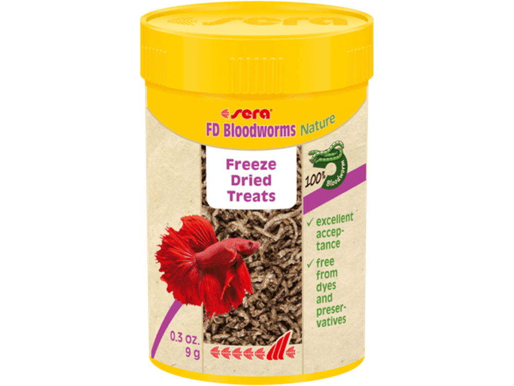 Sera FD Bloodworms Nature 0.3oz Aquatic Diet Sera