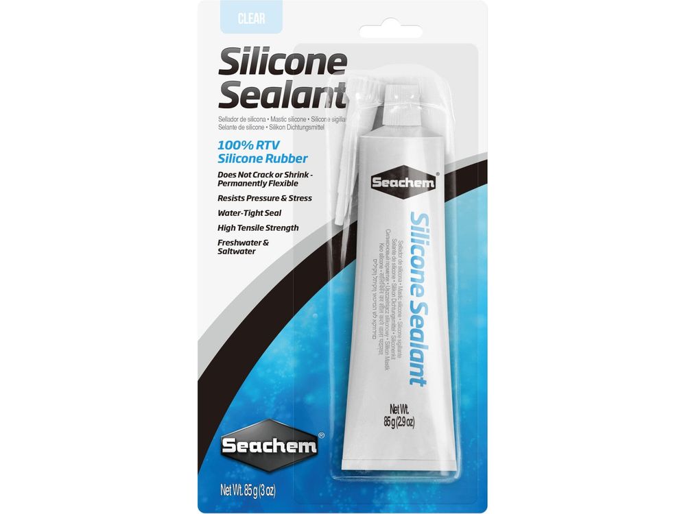 Seachem Silicone Sealant and Adhesive Clear 3 oz Aquarium Additives Seachem