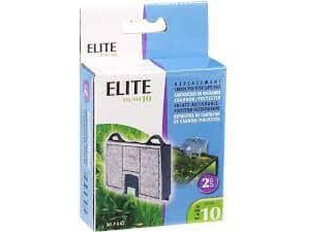 Elite Hush 10 Replacement Carbon/Polyester Cartridges (2pk) fish supplies Elite