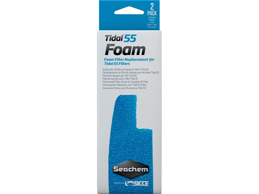 Seachem Laboratories Tidal Foam Sponge For Tidal 55 Filters, Blue, 1ea/2 pk