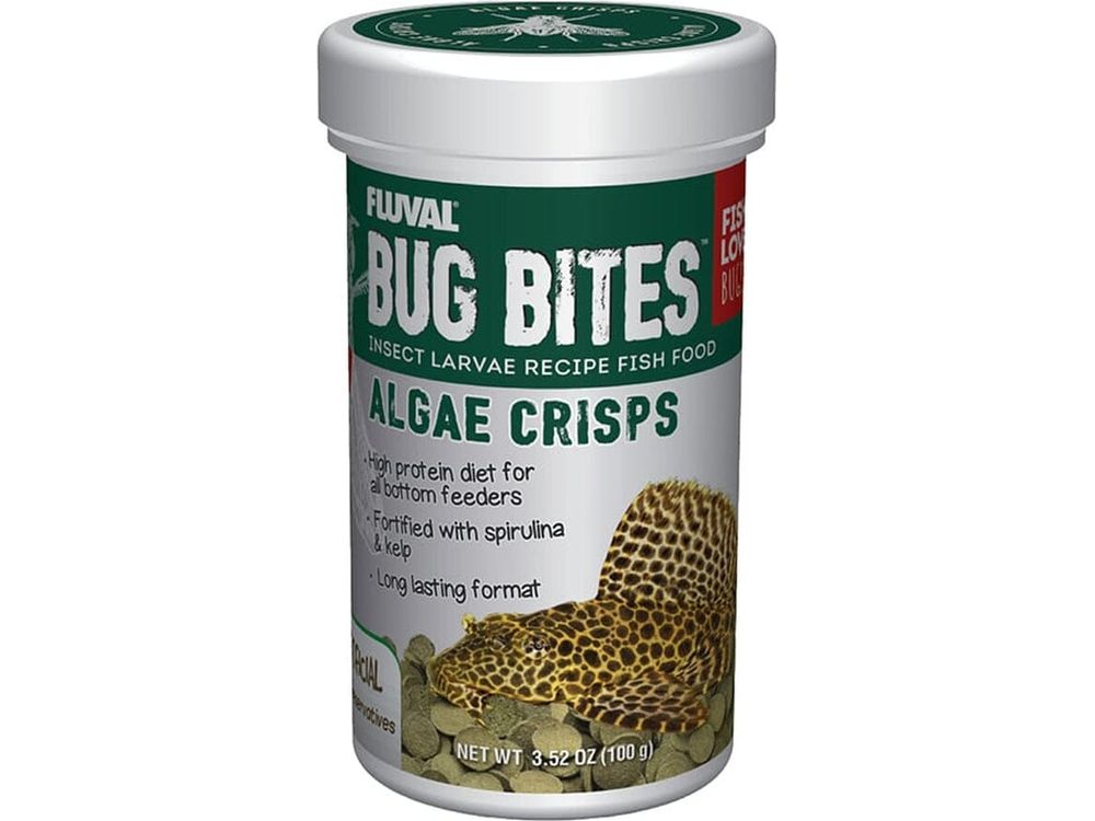 Fluval Bug Bites Algae Crisps 3.52oz Fish Supplies Fluval