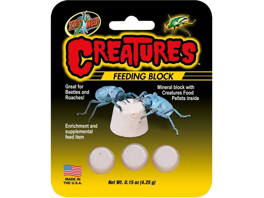Zoo Med Creatures Feeding Block 1ea/0.15 oz, 3 pk