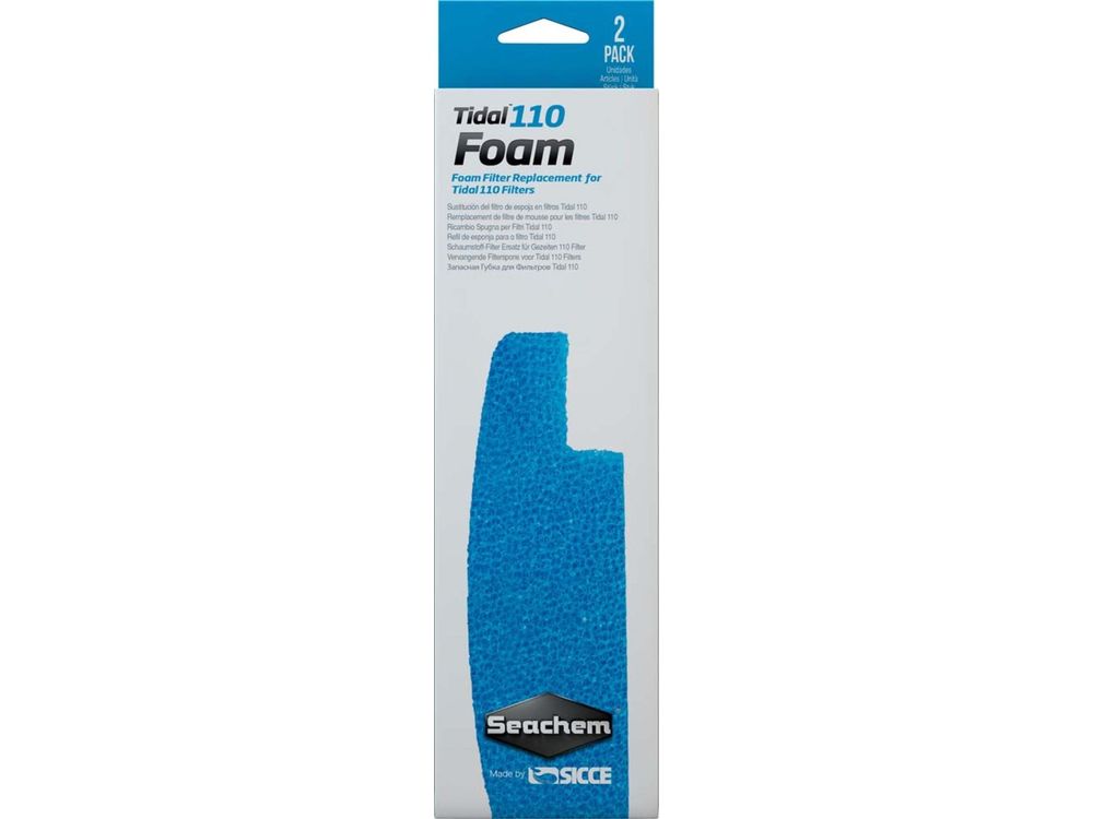 Seachem Laboratories Tidal Foam Sponge For Tidal 110 Filters, Blue, 1ea/2 pk