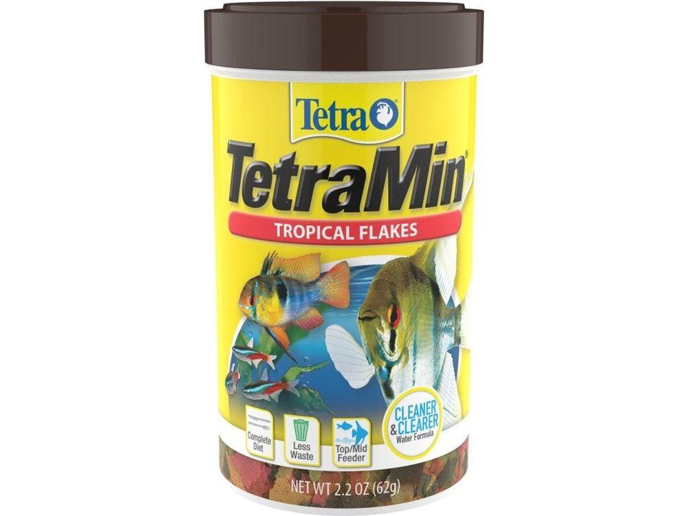Tetra TetraMin Clean & Clearer Tropical Flakes Fish Food 1ea/2.2 oz Aquatic Diet Tetra