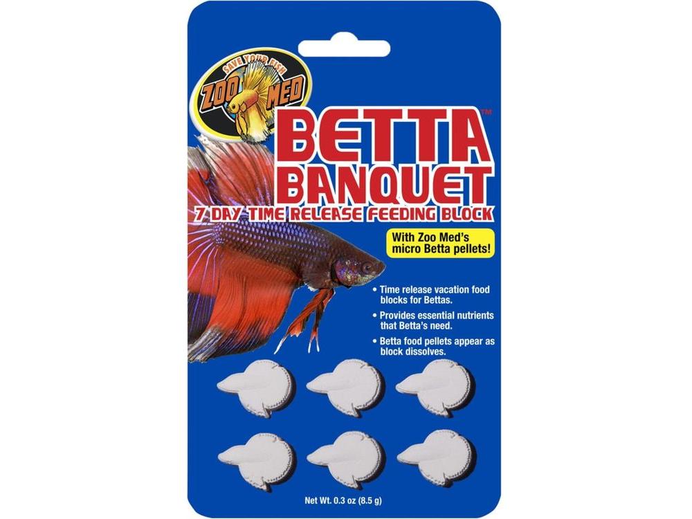 Zoo Med Betta Banquet 7 Day Release Fish Feeding Block 1ea/0.3 oz fish food Zoo Med Aquatic