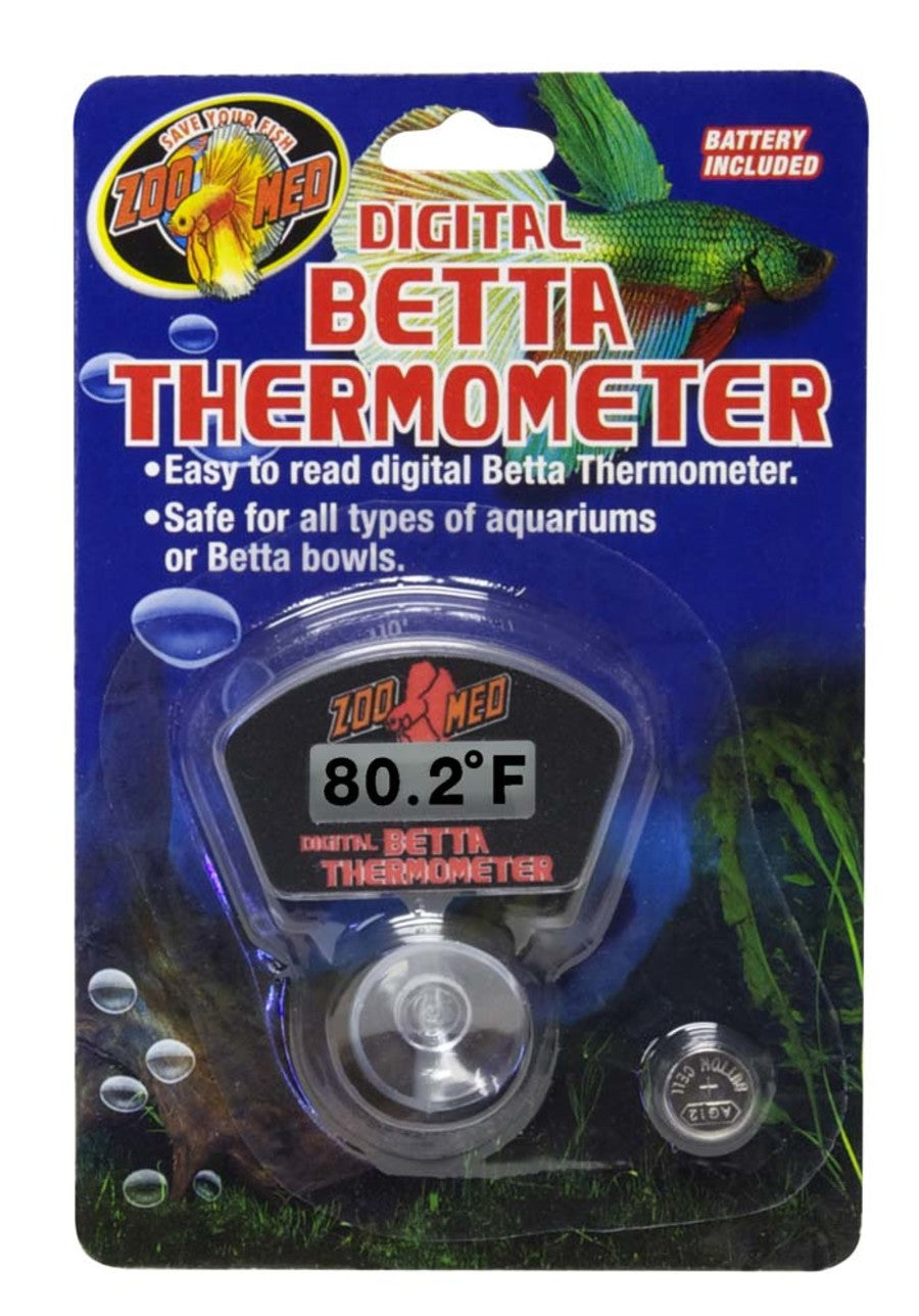 Zoo Med Digital Betta Aquarium Thermometer Black, 1ea
