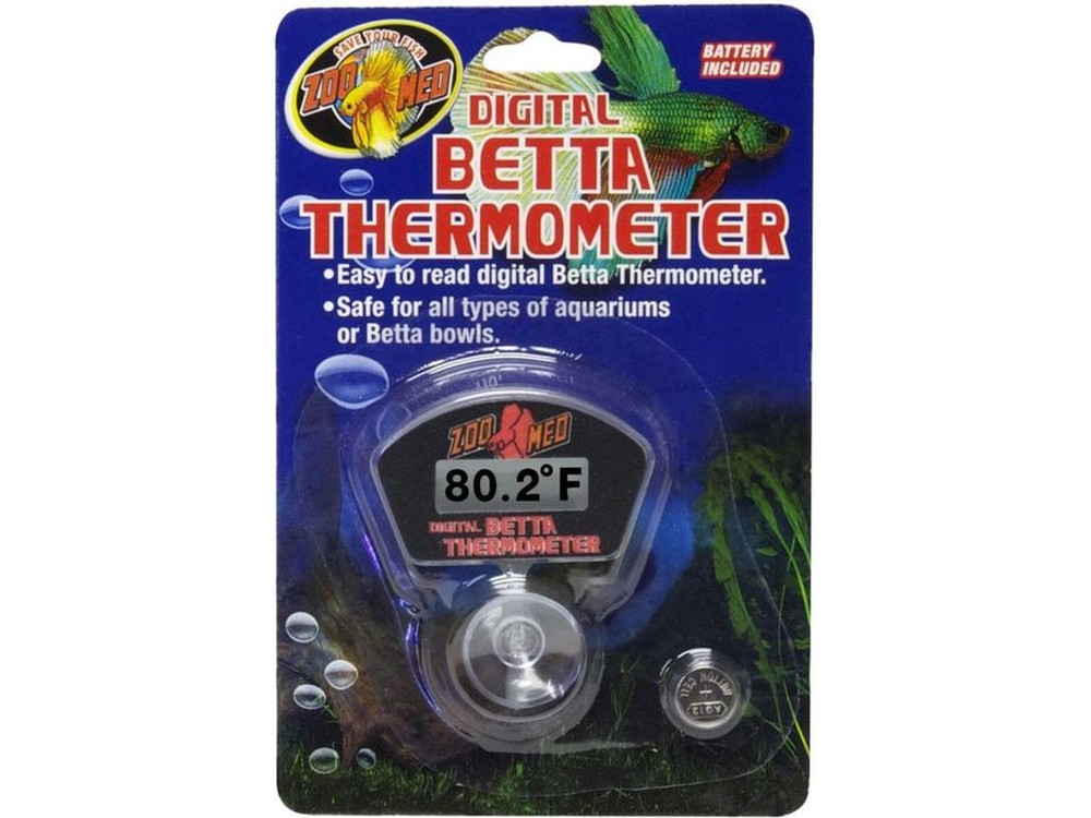Zoo Med Digital Betta Aquarium Thermometer Black, 1ea