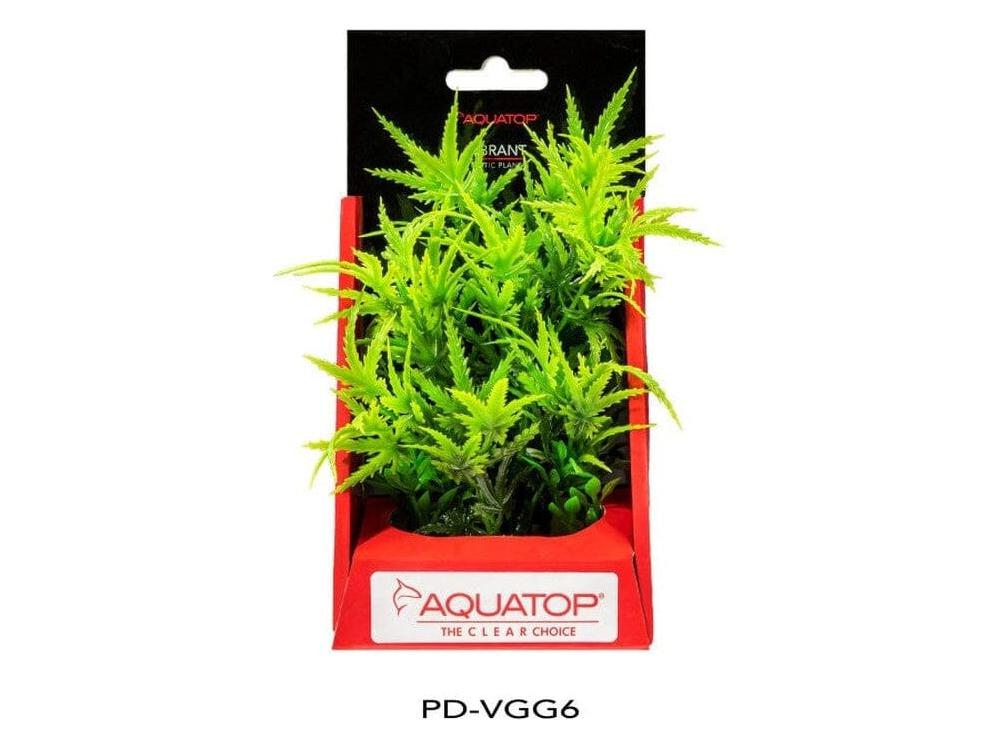 Aquatop Vibrant Garden Plant Green, 6 in Aquatic Decor Aquatop