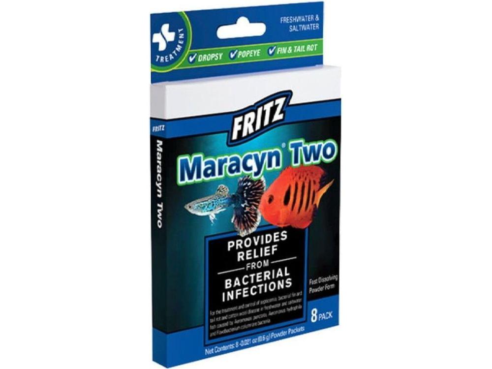 Fritz Maracyn Two Antibacterial Medication 8ct Aquarium Additives Fritz