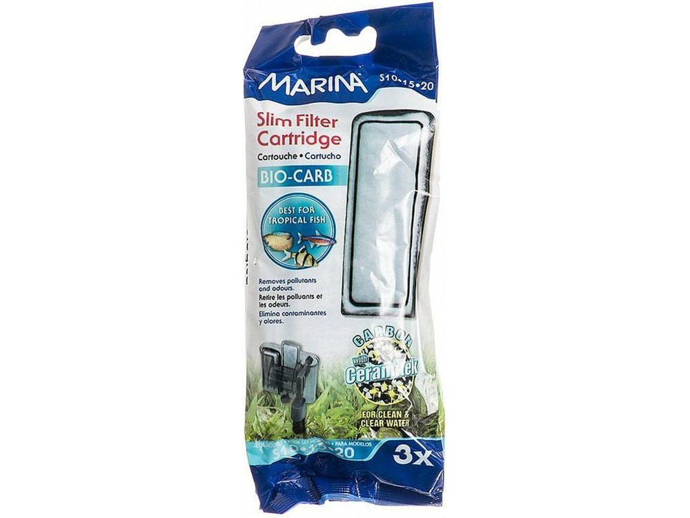 Marina Slim Filter Carbon Cartridge 3-pk Fish Supplies Marina