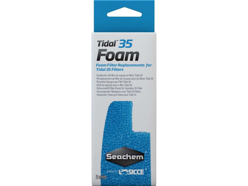 Seachem Laboratories Tidal Foam Sponge For Tidal 35 Filters, Blue, 1ea/2 pk
