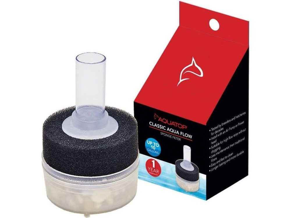 Aquatop Classic Aqua Flow CAF-10 Internal Sponge Filter Black, 1ea