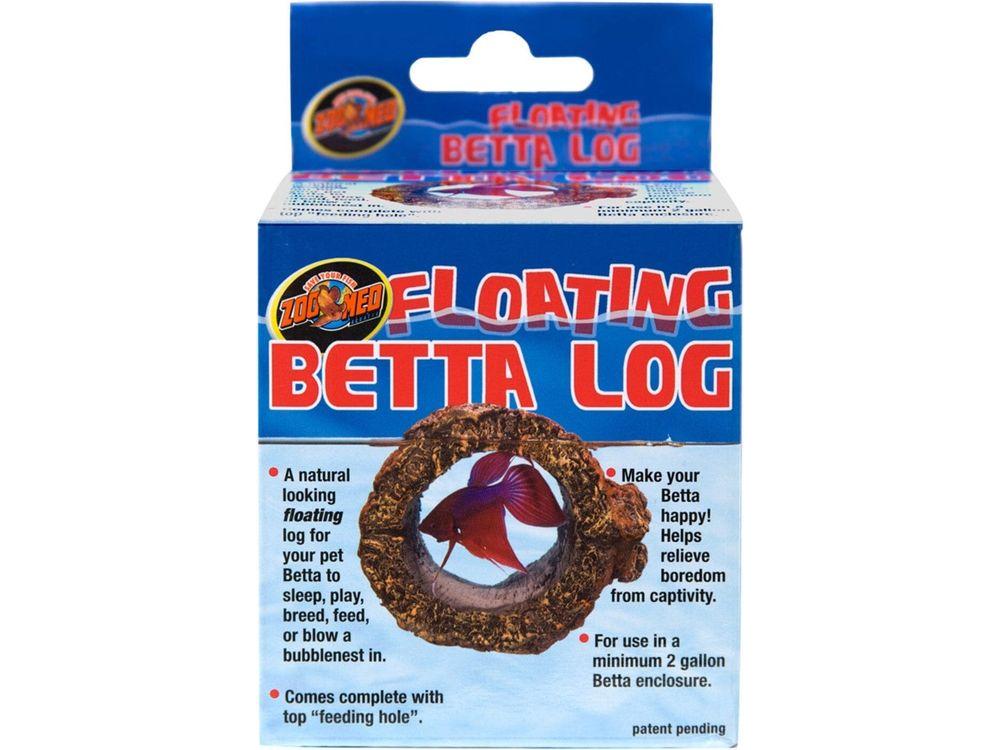 Zoo Med Floating Betta Log Aquarium Ornament Brown, 1ea Fish Supplies Zoo Med Aquatic