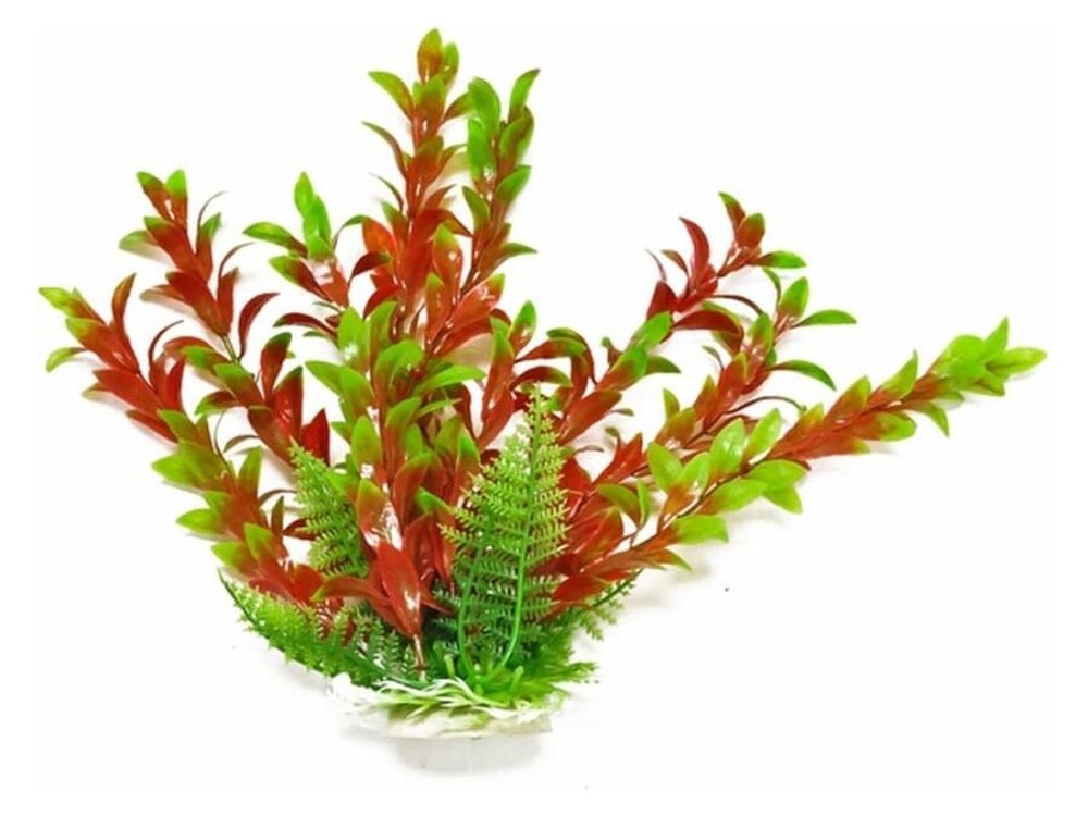 Aquatop Hygro Aquarium Plant with Weighted Base Green, Red, 1ea/16 in
