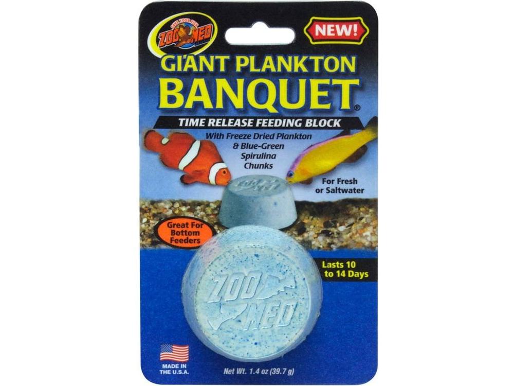 Zoo Med Plankton Banquet Fish Feeding Block 1ea/1.4 oz, Giant fish food Zoo Med Aquatic