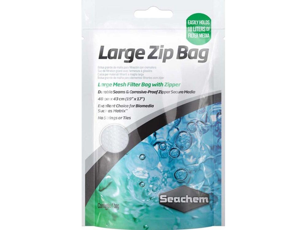 Seachem Laboratories Mesh Filter Bag with Zipper White 1ea/19 In X 17 in, Large-Mesh Fish Supplies Seachem