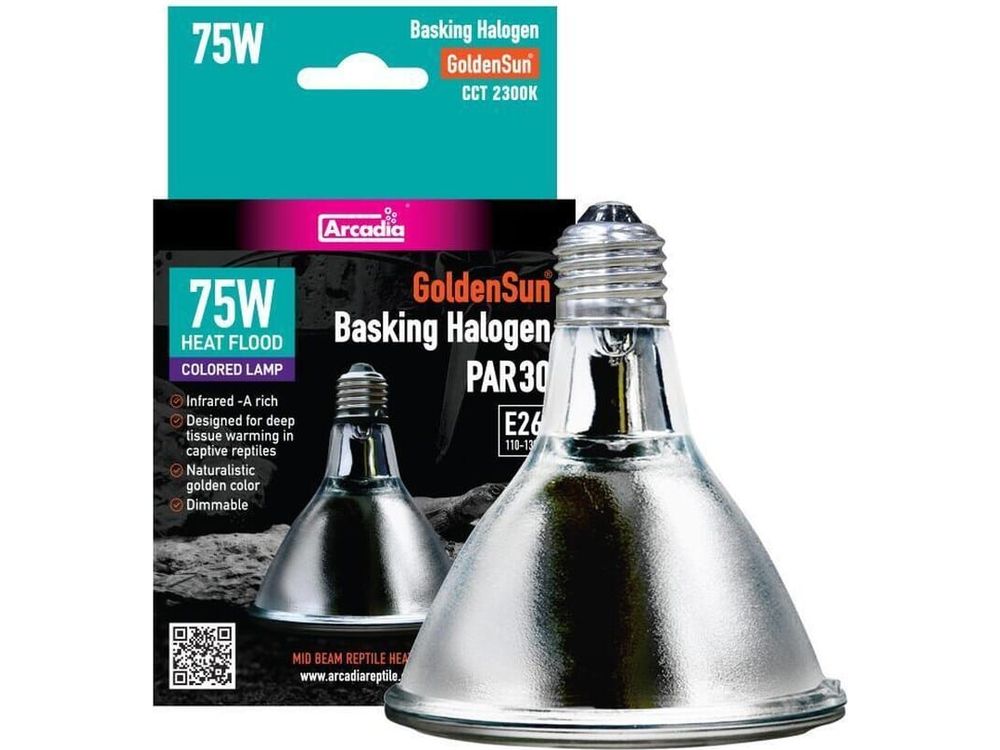 GoldenSun Basking Halogen Heater 75 Watt Arcadia