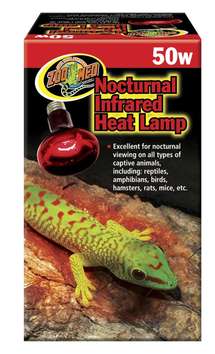 Zoo Med Nocturnal Infrared Heat Lamp 1ea/50 W Zoo Med