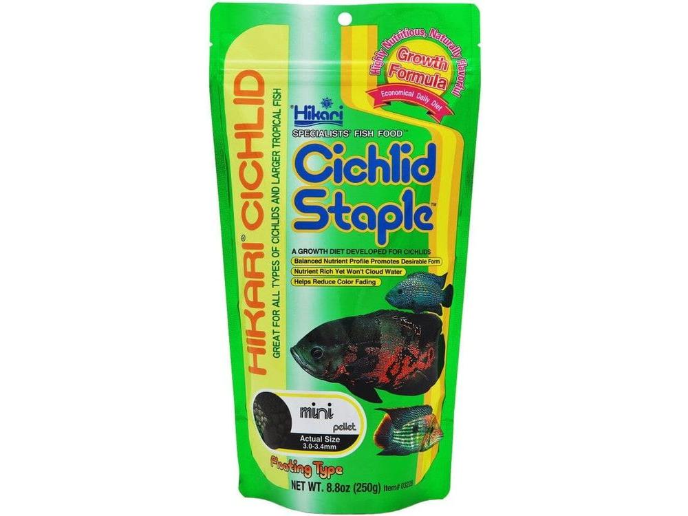 Hikari Cichlid Mini Staple Pellets Fish Food 8.8 oz Aquatic Diet Hikari