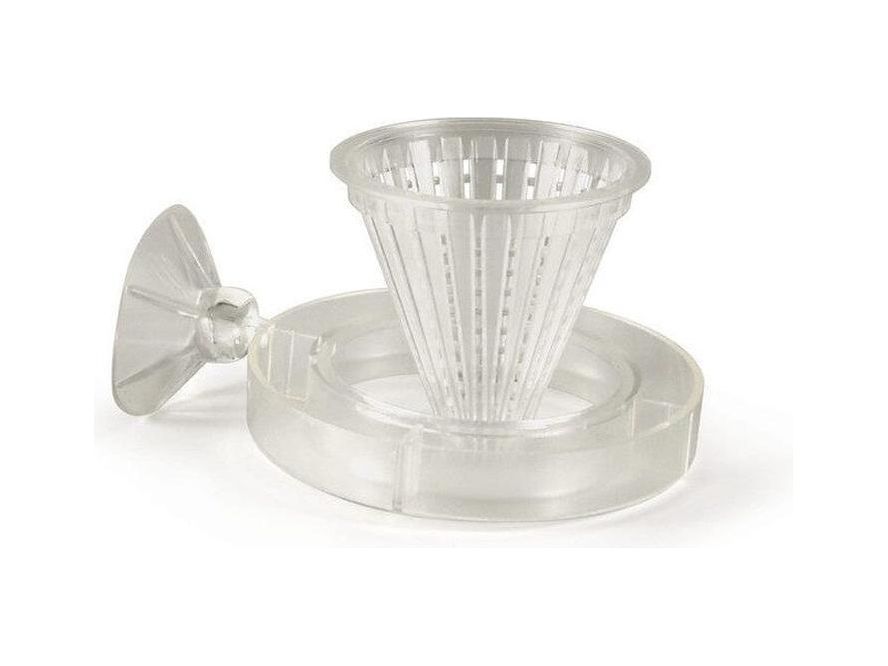 Lee's Aquarium & Pet Products 4-Way Cone Worm Fish Food Feeder Clear, 1ea