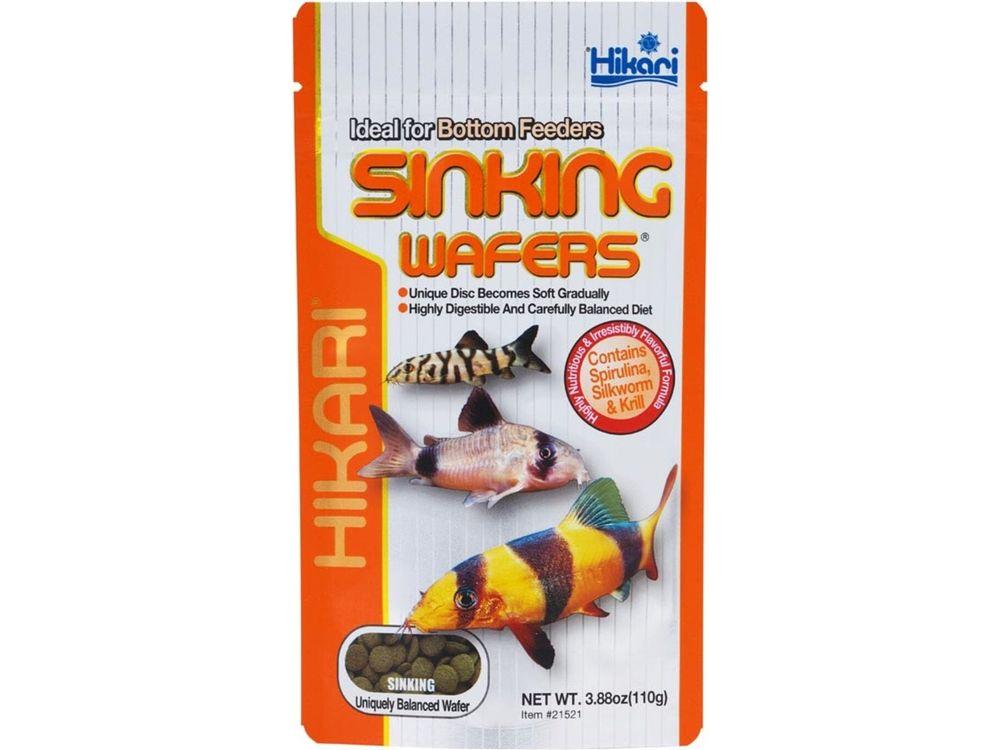 Hikari Sinking Wafers Rapidly Sinking Wafer Fish Food 3.88 oz Aquatic Diet Hikari
