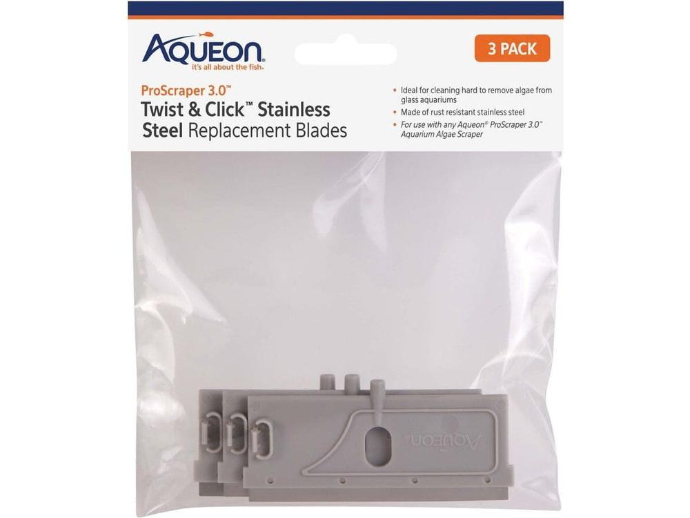 Aqueon ProScraper 3.0 Twist & Click Stainless Steel Replacement Blades aquarium cleaning supplies Aqueon