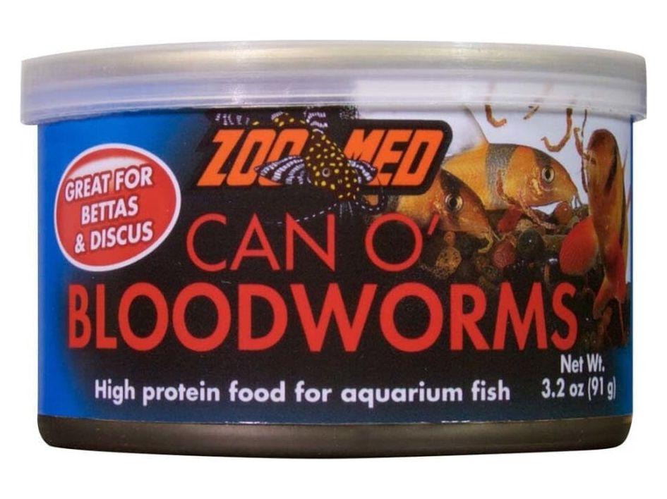 Zoo Med Can O' Bloodworms Freeze-Dried Fish Food 1ea/3.2 oz fish food Zoo Med Aquatic