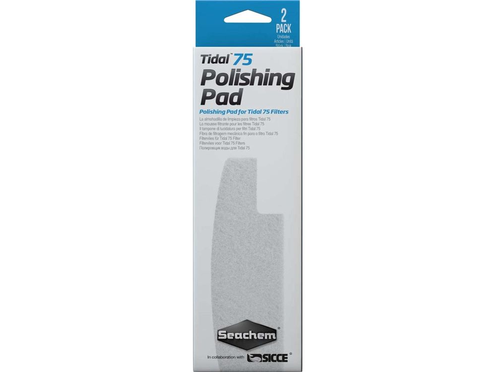 Seachem Laboratories Tidal Polishing Pad For Tidal 75 Filters, White, 1ea/2 pk