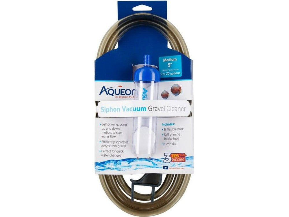 Aqueon Aquarium Siphon Vacuum Gravel Cleaner No Bulb, 1ea/Medium - 5 in
