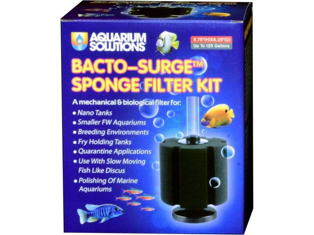 Aquarium Solutions Bacto-Surge Biological Action Sponge Filter Black, Extra-Large Fish Supplies Aquarium Solutions