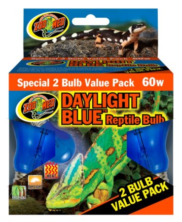 Zoo Med Daylight Blue Reptile Bulb, 60w (2 pack)