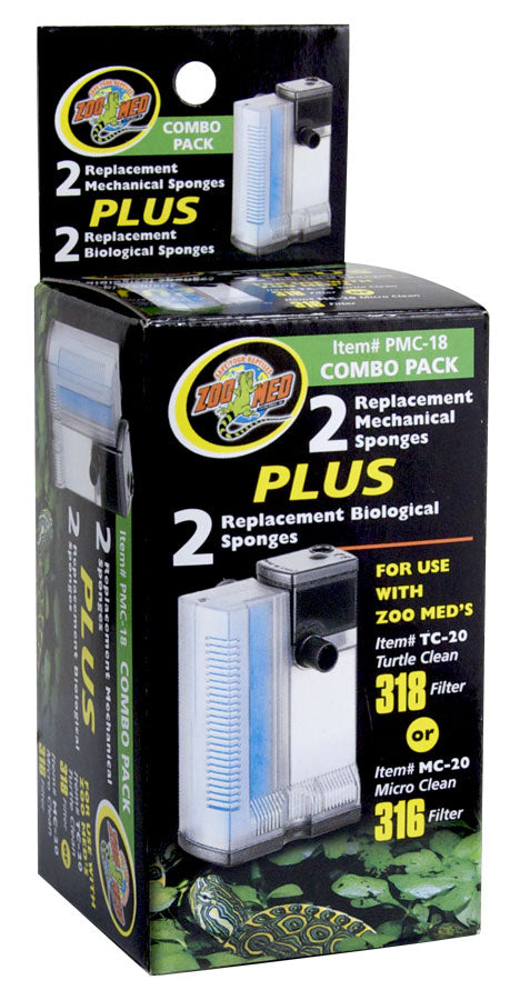 If you need replacement sponges for your Turtle Clean 318 or Micro Clean 316 Filter, the Zoo Med Replacement Sponges Combo Pack at ReptileSupply.com is what you need!