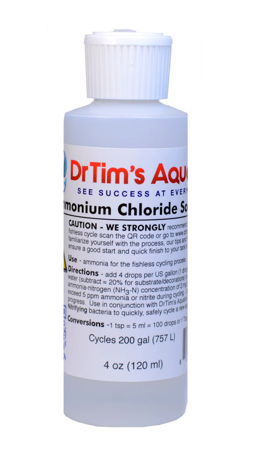Dr. Tim's Aquatics Ammonium Chloride Solution for Fishless Cycling 1ea/4 fl oz