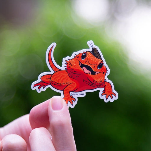 Red Beardie Open Mouth Sticker